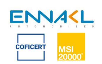 ENNAKL AUTOMOBILES CERTIFIÉE MSI 20000  PAR COFICERT 